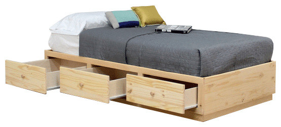 Twin Captains Bed, 3 Drawers   Transitional   Platform Beds   by 