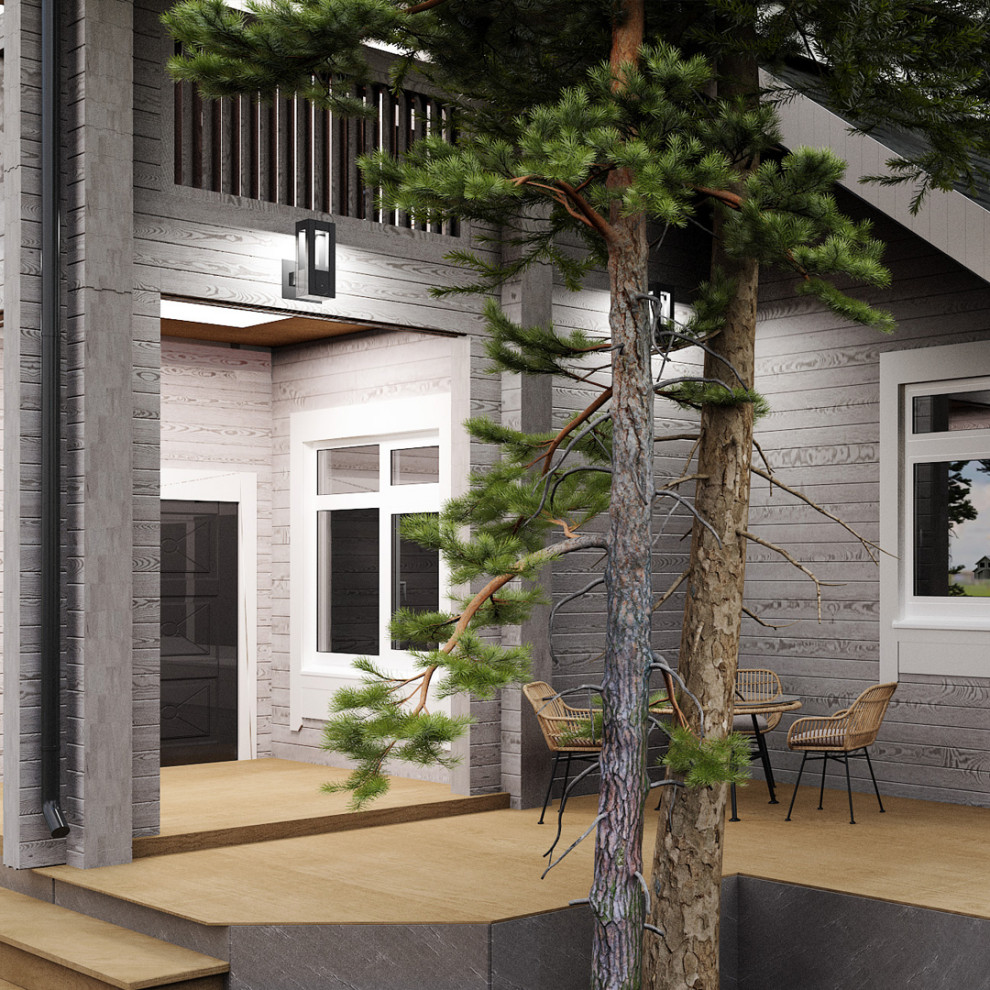 Дом из клееного бруса с двумя банями