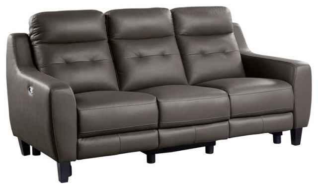 Lexicon Conrad 19 5 Modern Leather, Transitional Leather Reclining Sofa