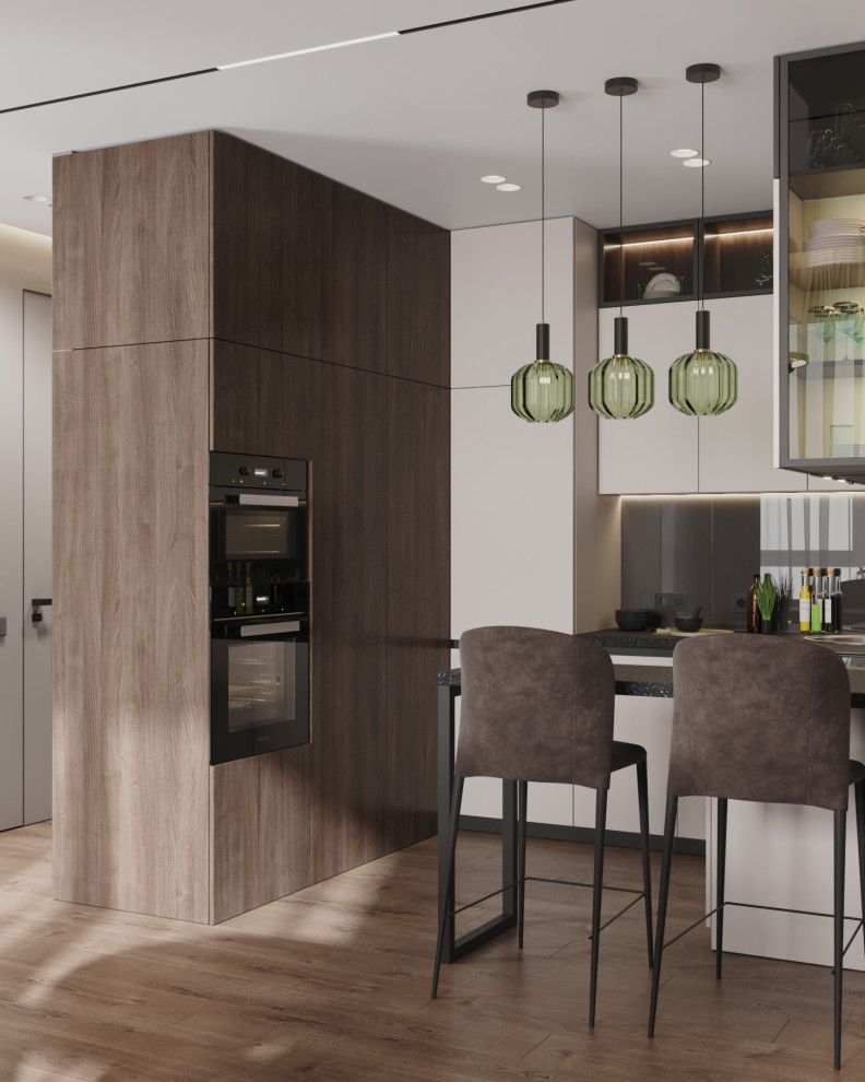 Кухня-гостиная в ЖК НОВИН г.Сургут