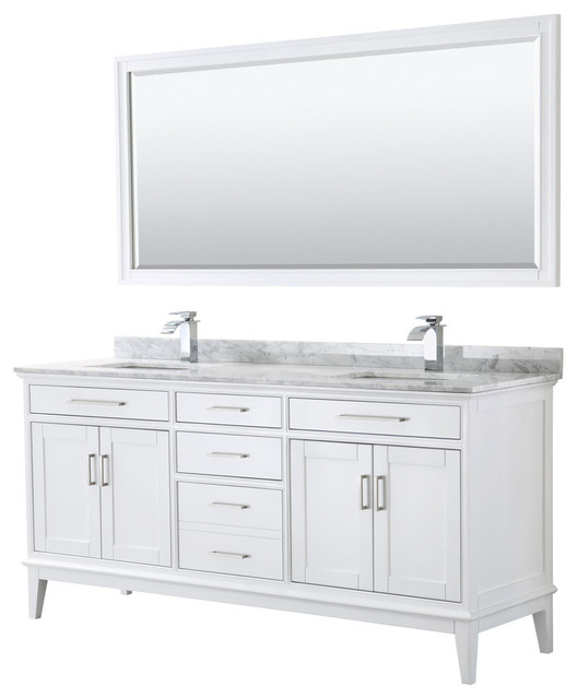 Margate 72 Inch Double Vanity With 70, 70 Inch Bathroom Vanity Without Top