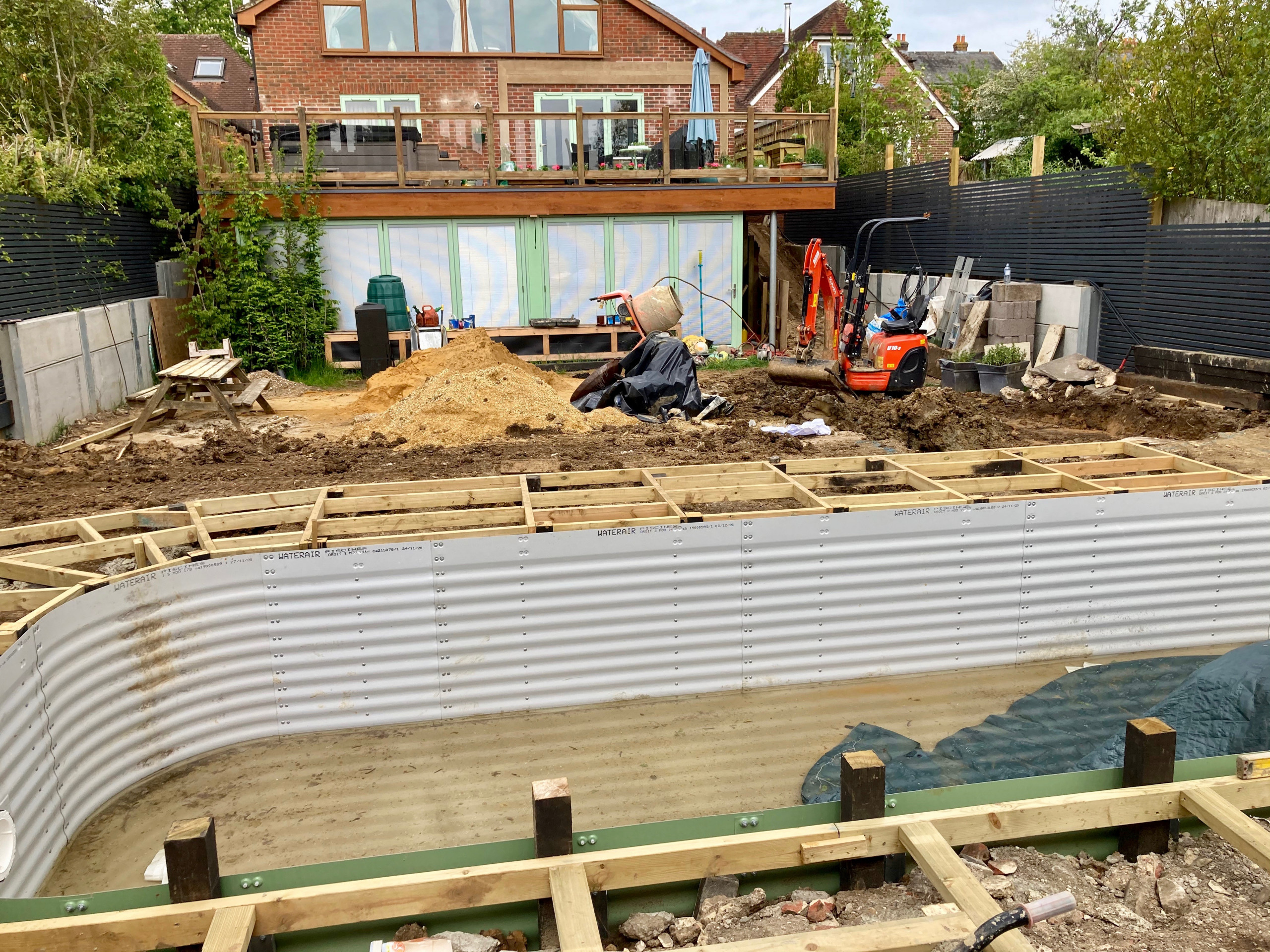 Contemporary Garden with Pool