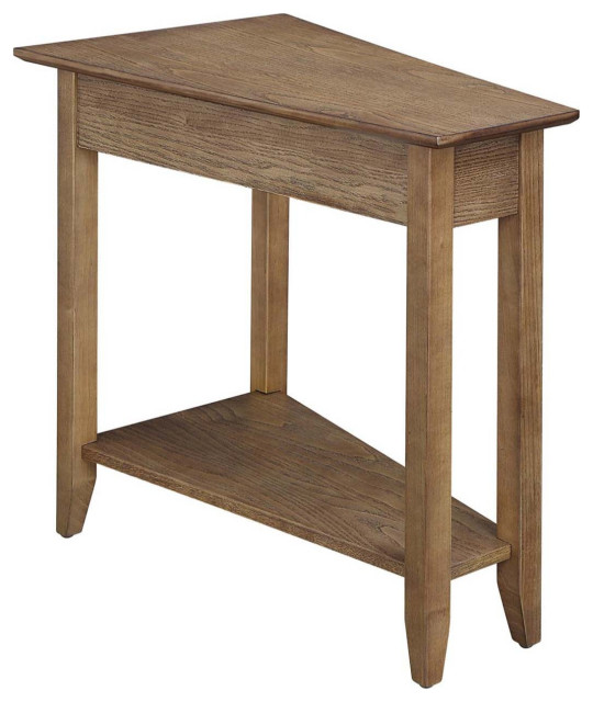 American Heritage Wedge End Table, 12 Inch Wide Side Table With Drawer