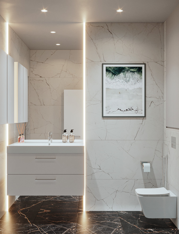 Immagine di una stanza da bagno design