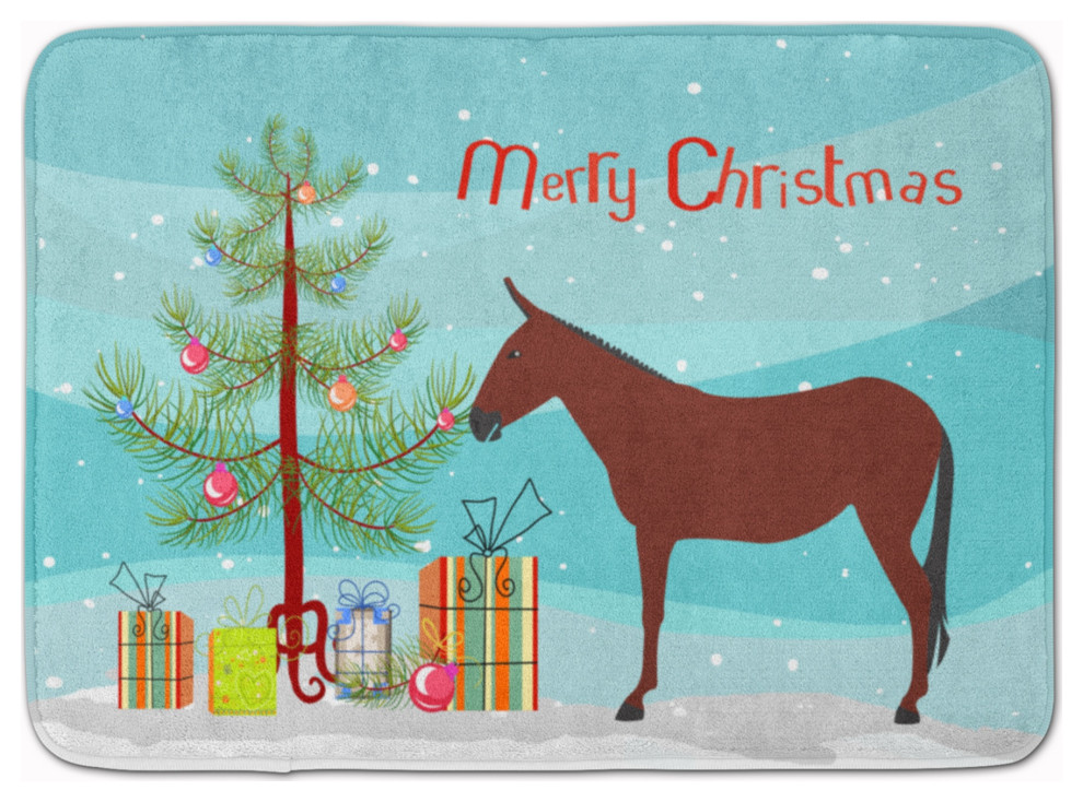 Caroline's Treasures Hinny Horse Donkey Christmas Floor Mat