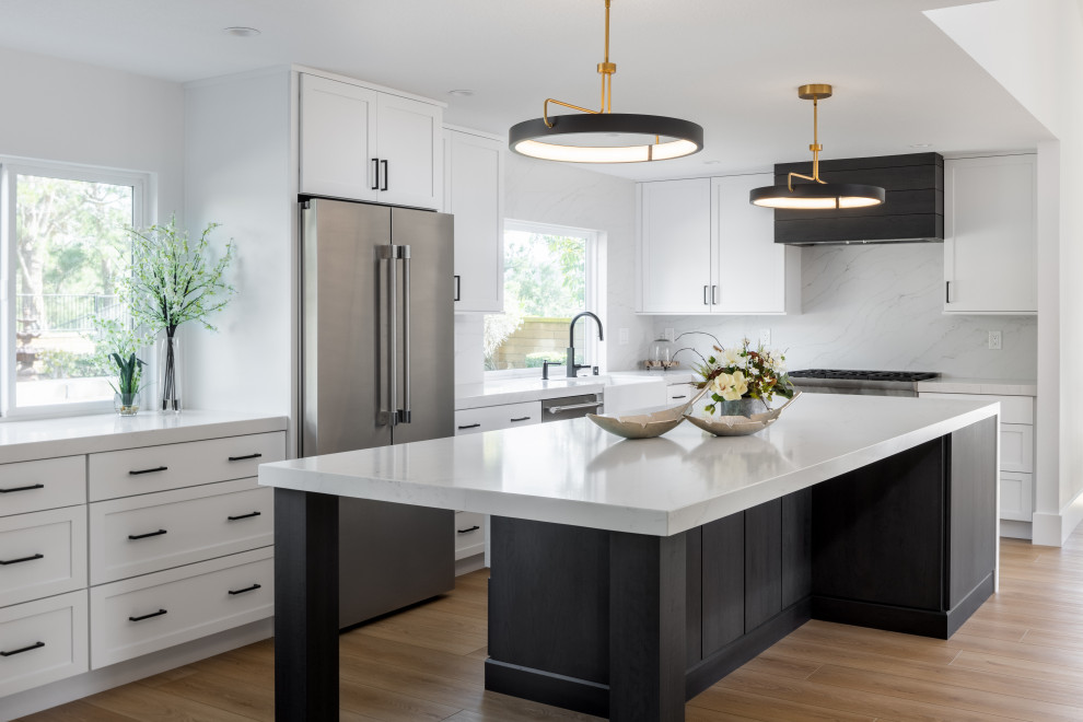 Inspiration for a transitional kitchen remodel in Orange County