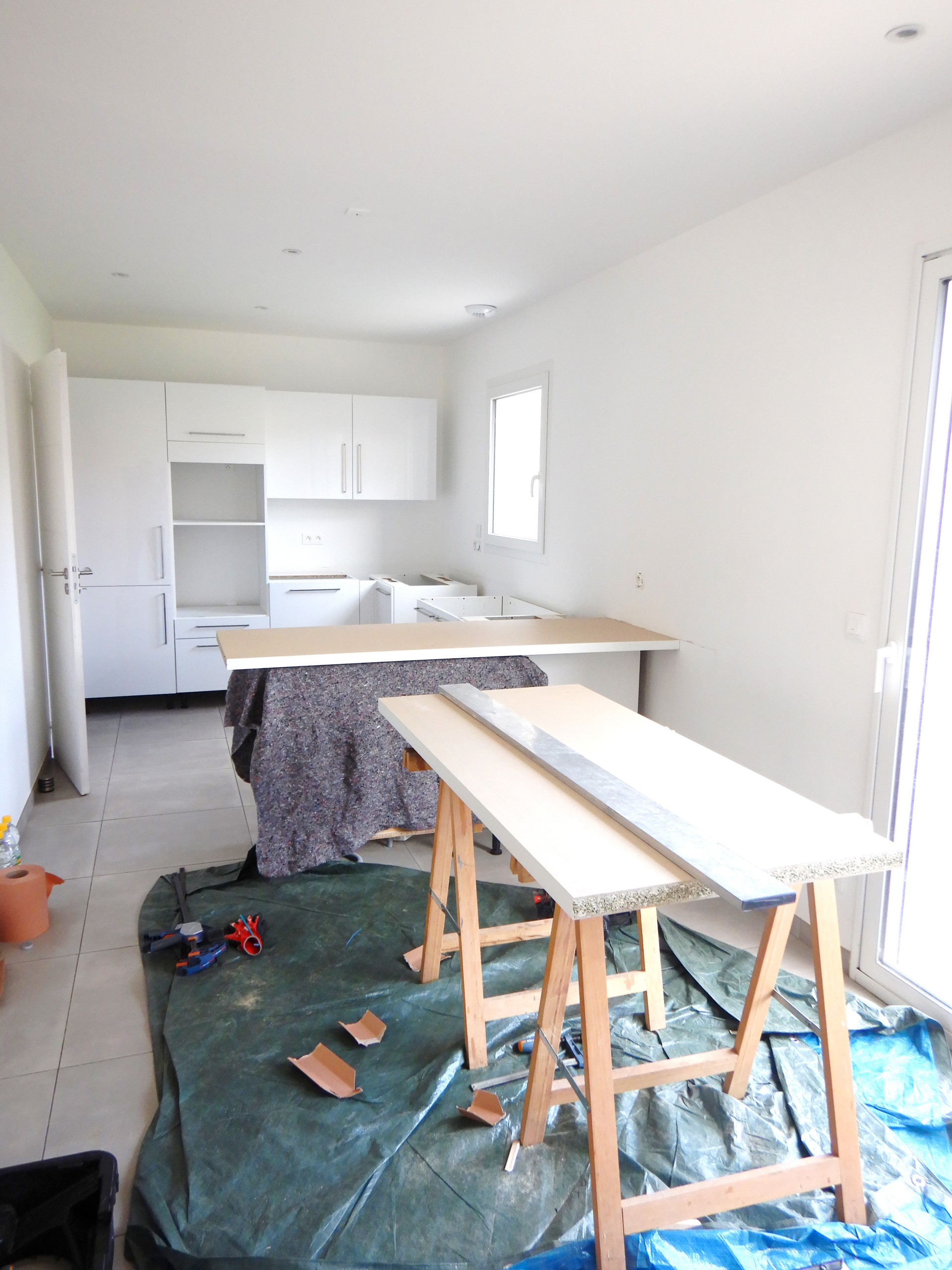 CUISINE: agencement d'une verrière: rénovation de l'existant