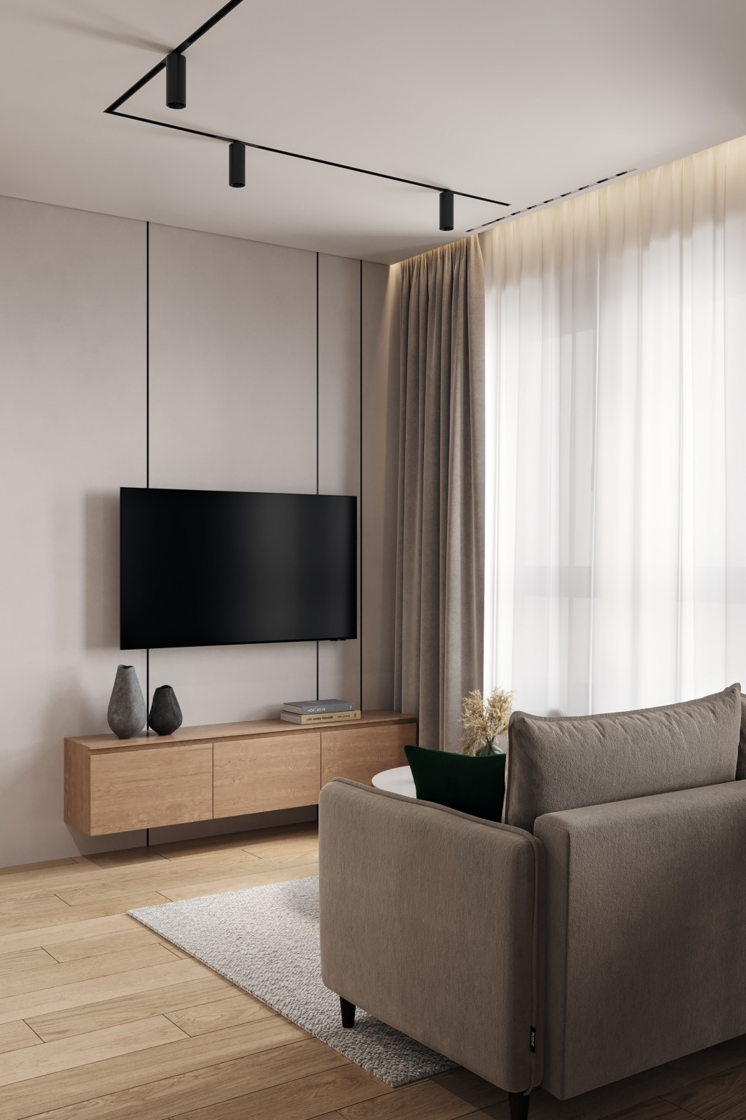 Дизайн интерьера квартиры в современном стиле в ЖК Селигер Сити, Москва