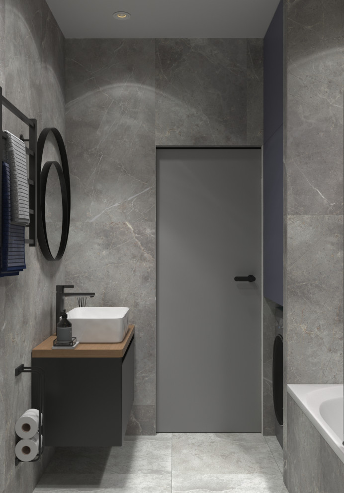 Санузел в стиле лофт