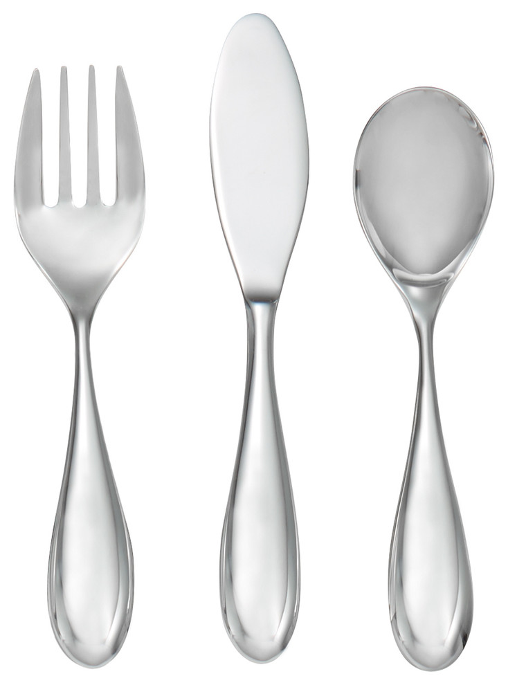 Kibo Toddler 3Piece Flatware Set Contemporary Flatware And