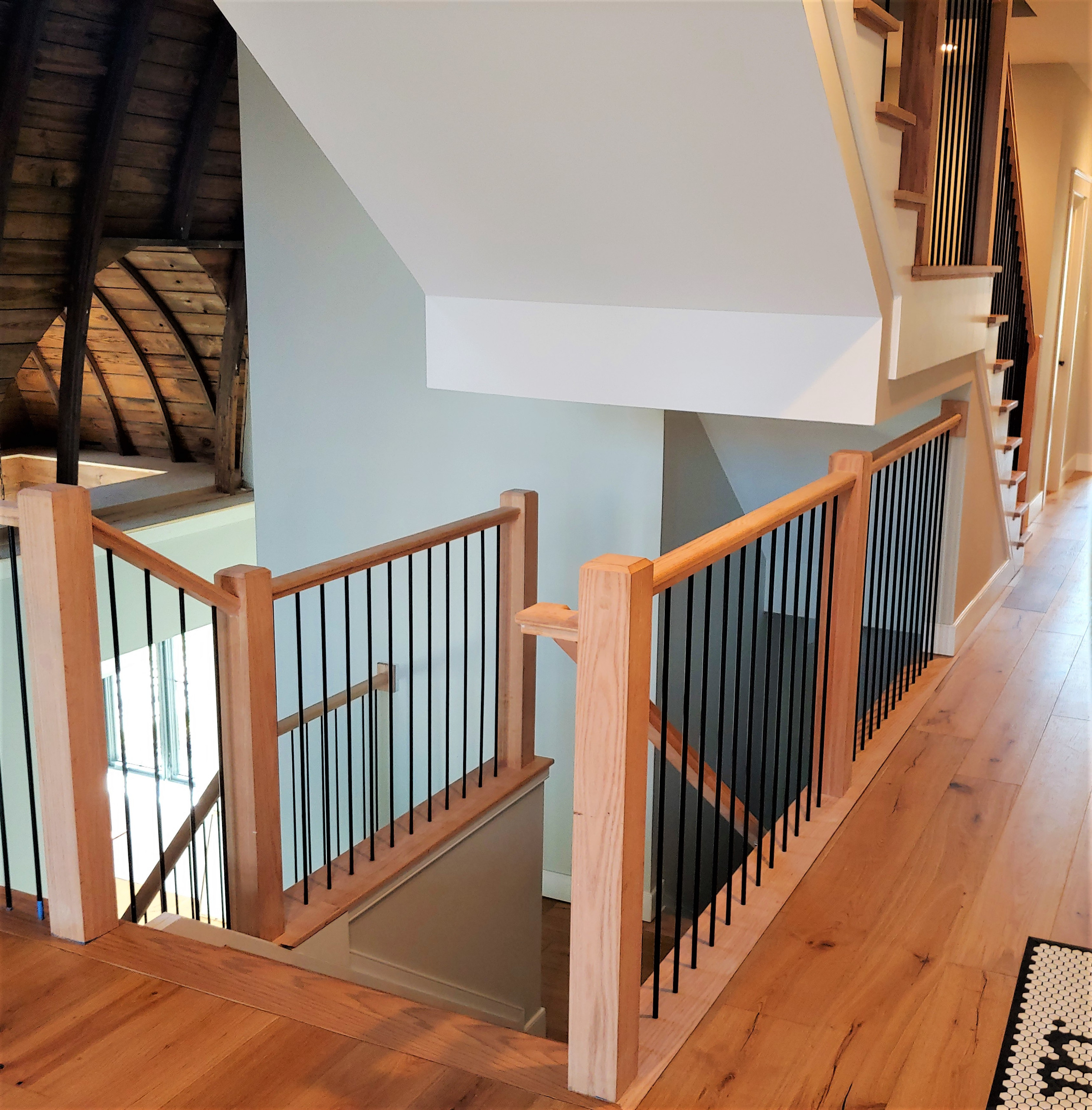 102_Straight-Freestanding Stairs/Landing in Barn Style Home, Leesburg VA 20175