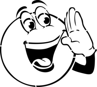Stencil Ease Loud Mouth Smiley Face Stencil - Wall Stencils | Houzz