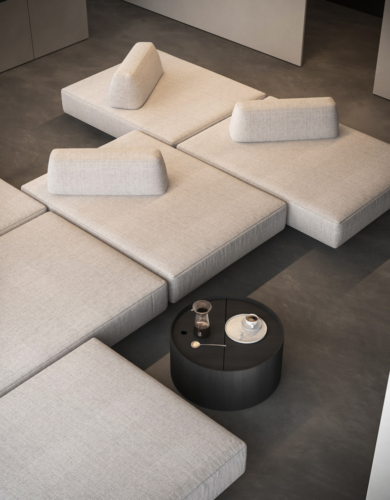 Теплый строгий интерьер EAE3DD