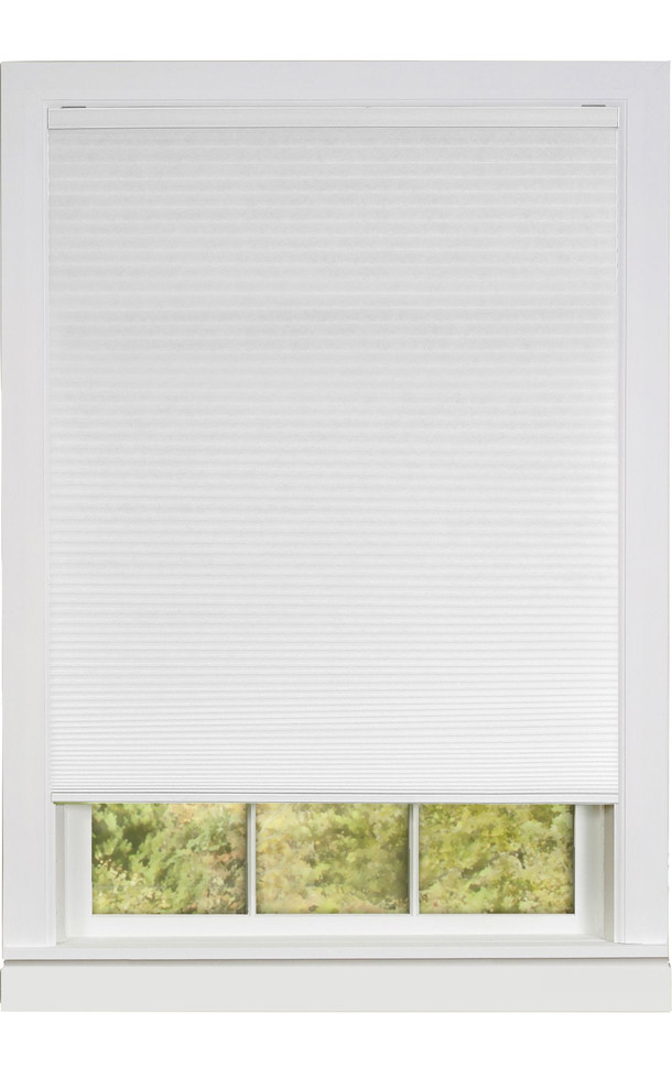 Cordless Honeycomb Cellular Pleated Shade, 34x64, White