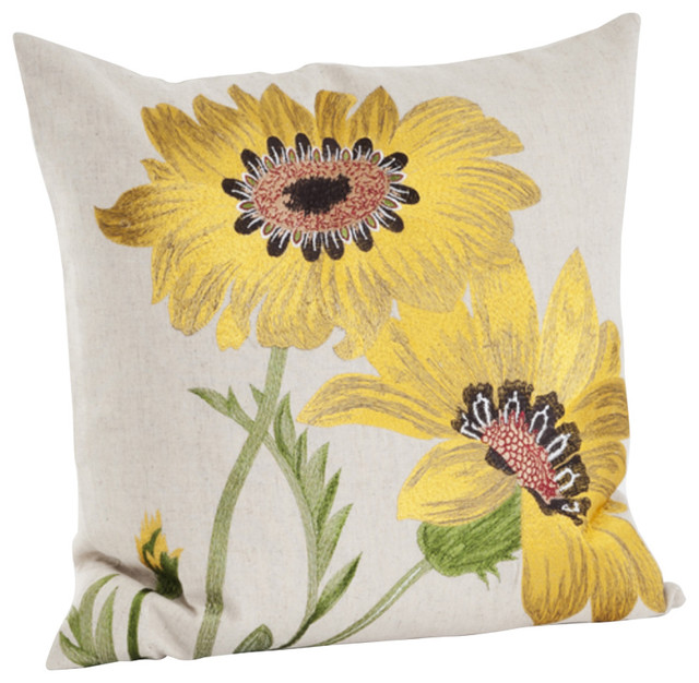 Le Tournesol Embroidered Sunflower Decorative Throw Pillow Awesome Sunflower Decorative Pillows Le Tournesol Embroidered Sunflower Decorative Throw Pillow Awesome Sunflower Decorative Pillows