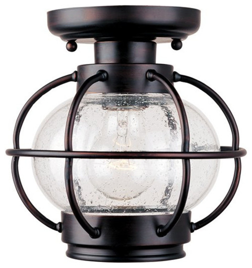New England 1 Light Outdoor Flush Mount Beach Style New England 1 Light Outdoor Flush Mount