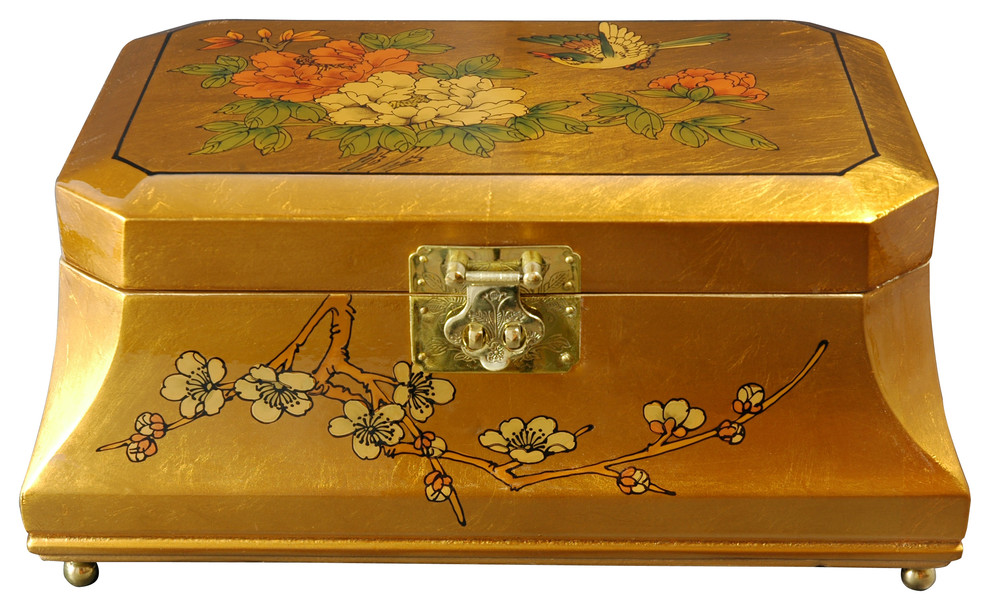 Adorlee Jewelry Box, Gold