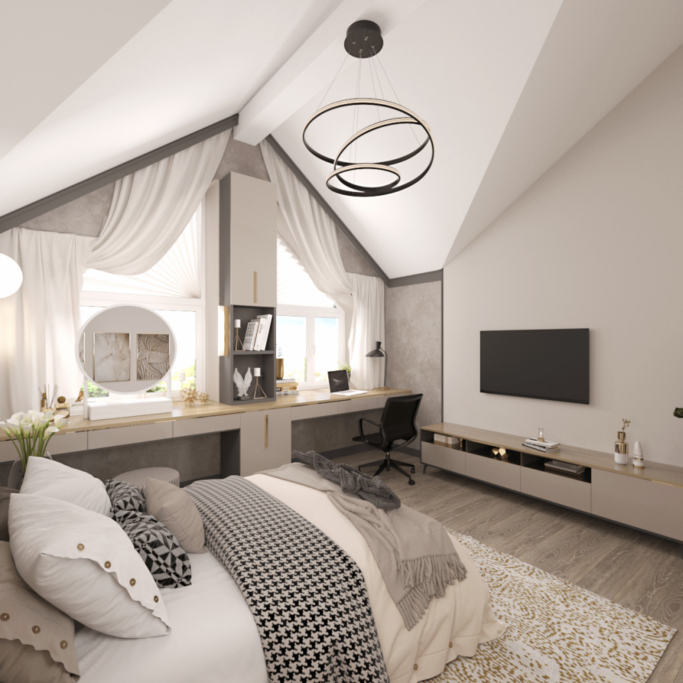 Двухэтажный дом с мансардным этажом