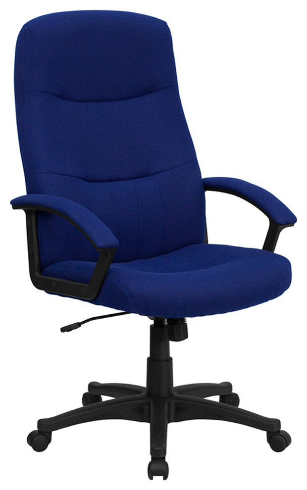 Offex High Back Navy Blue Fabric Executive Swivel Office Chair