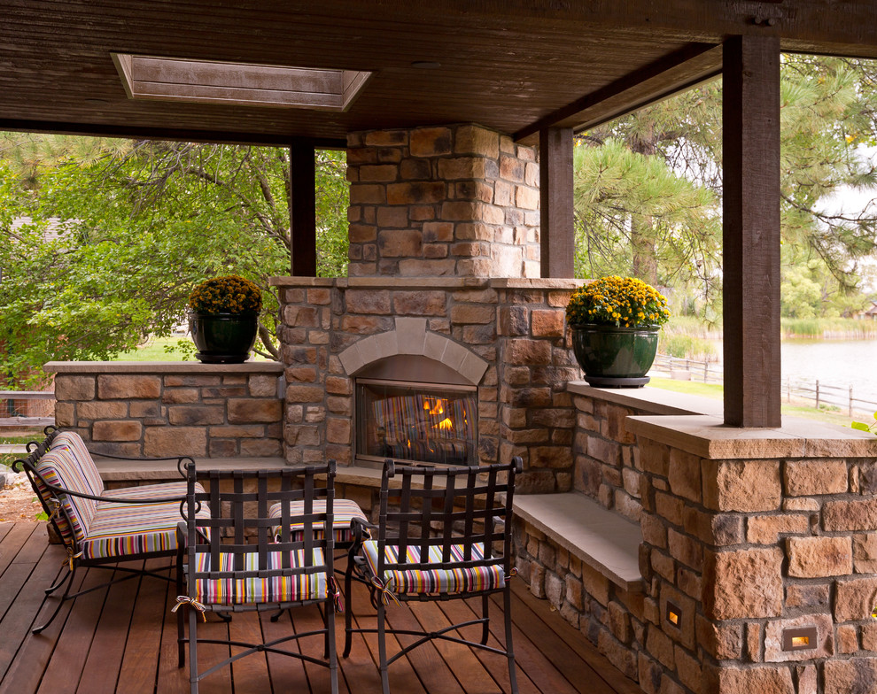 Deck - rustic deck idea in Denver