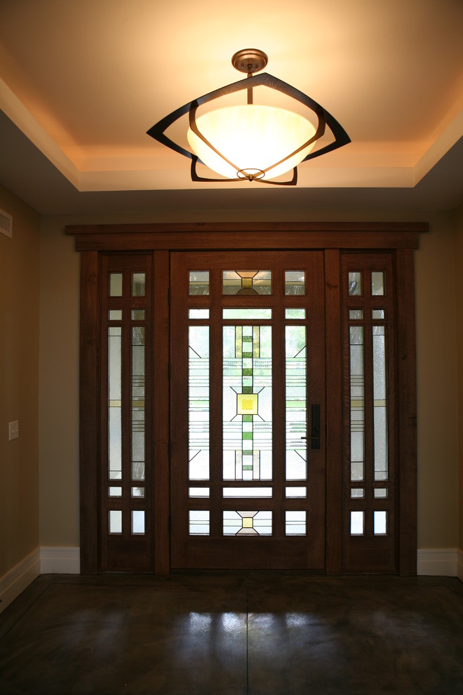 Photo of a contemporary entryway in Salt Lake City.