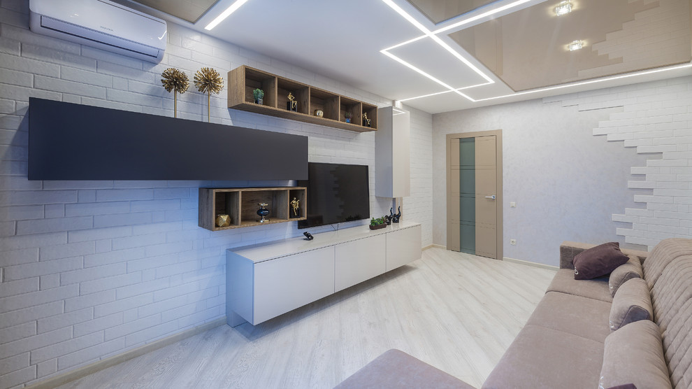 Современная гостиная для молодой семьи