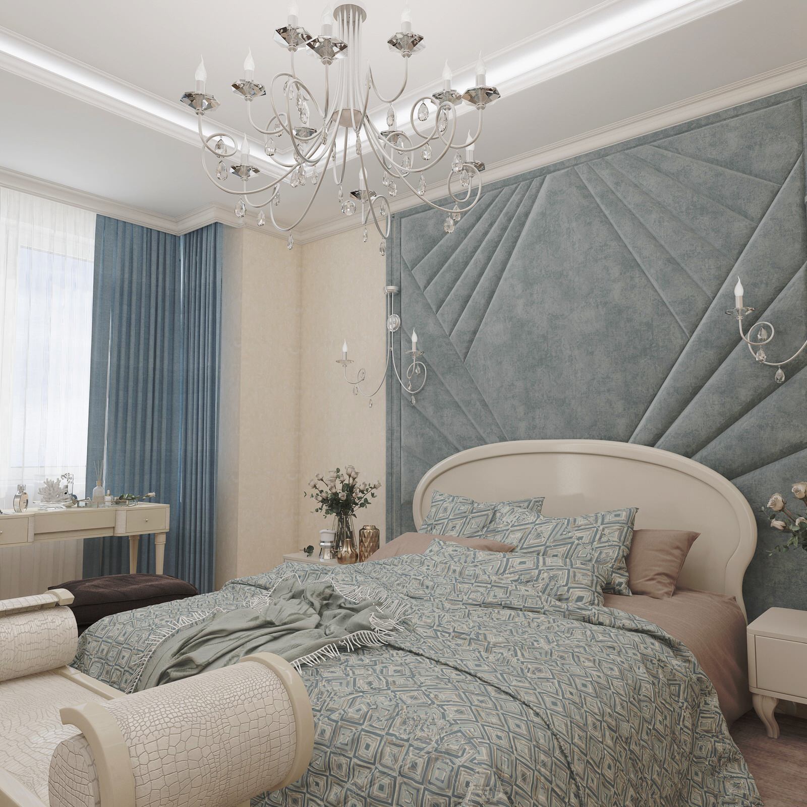 Проект. Интерьер квартиры. Неоклассика (180 кв м)