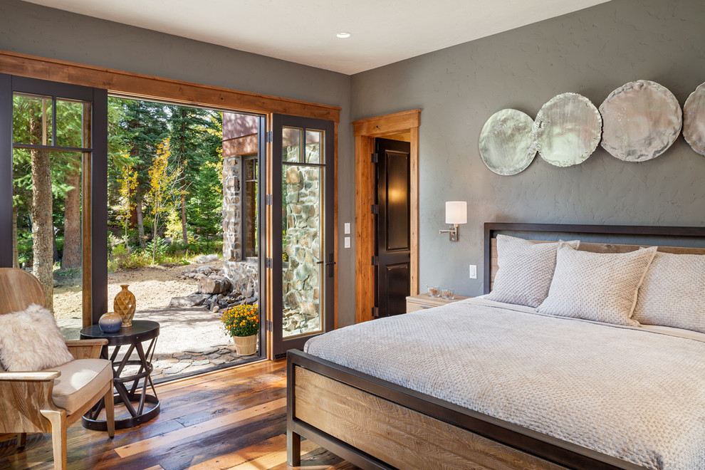 Photo of a transitional bedroom in Denver.