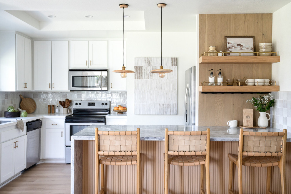 Transitional kitchen photo in Denver