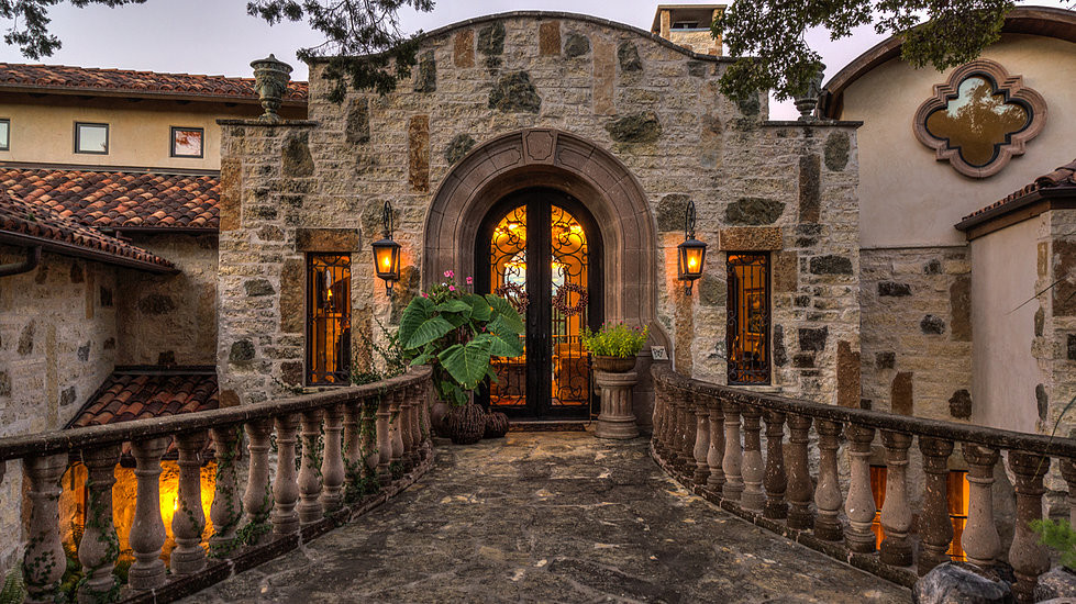 Home design - mediterranean home design idea in Austin