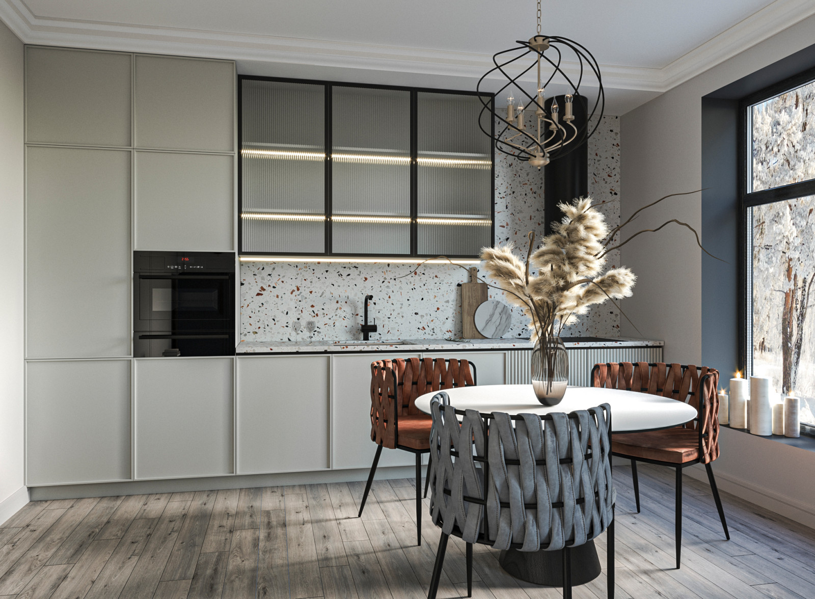 Проект квартиры-студии в стиле минимализм.