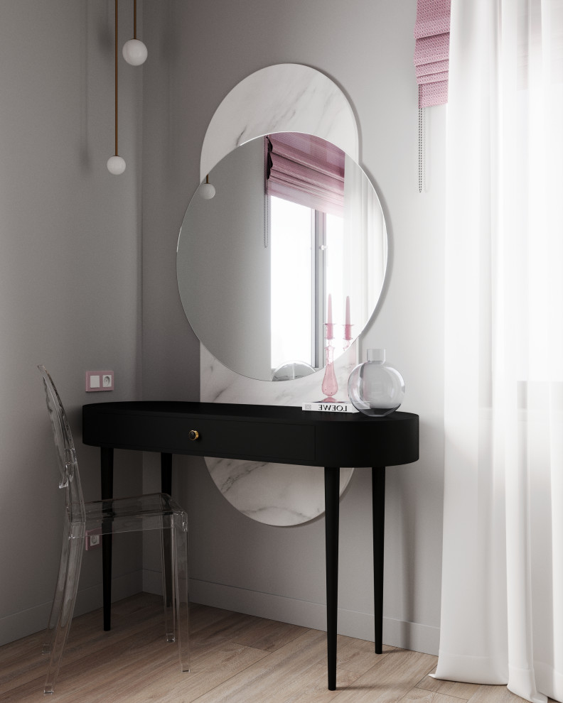 Стильный дом с красными акцентами