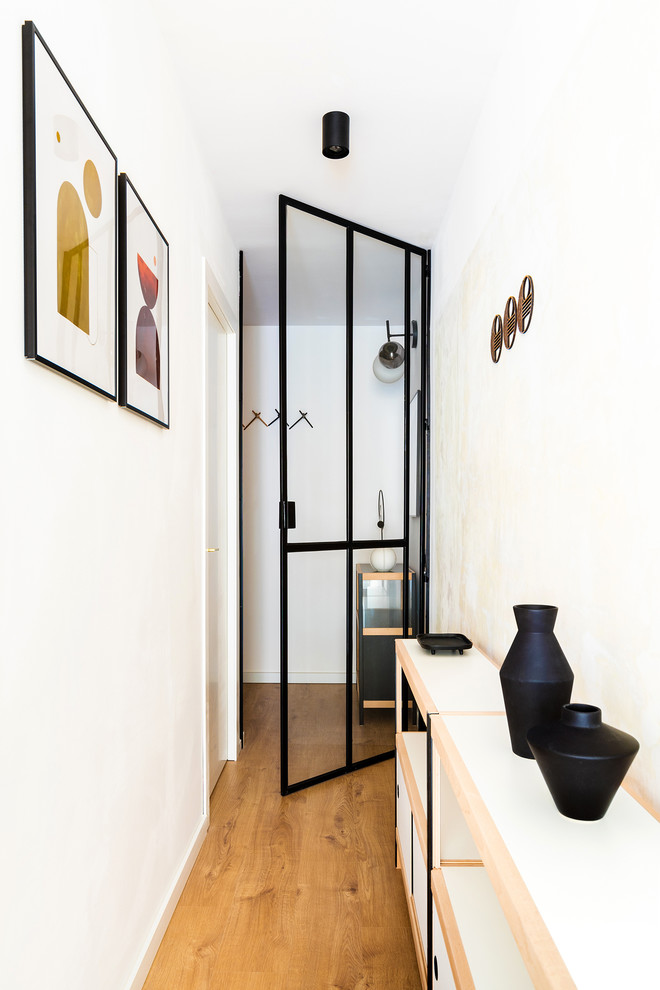 Design ideas for a mid-sized contemporary entryway in Other.