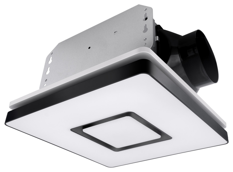Bathroom Exhaust Fan & Light Combo 90 CFM 1.5 Sones Dimmable Light