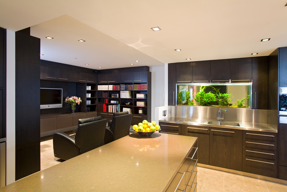This is an example of a medium sized contemporary kitchen in Brisbane.