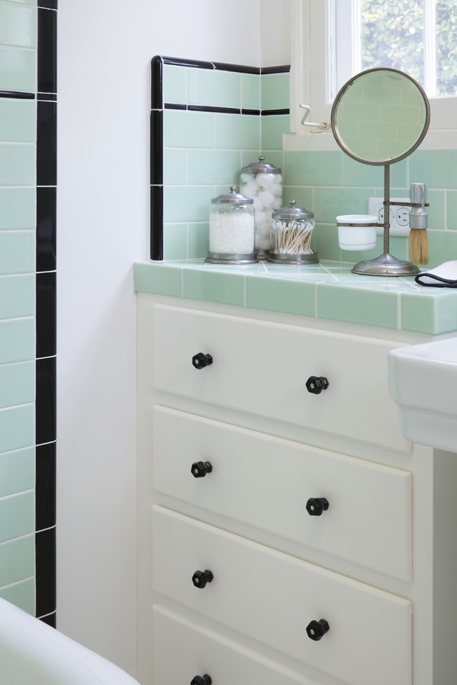 Home design - small mediterranean home design idea in Santa Barbara