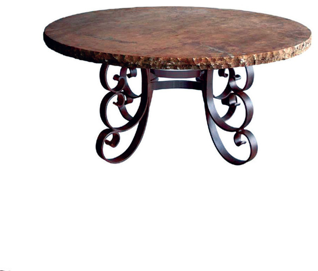 Round Wrought Iron Base Dining Table With 54 Marble Top Round Wrought Iron Base Dining Table With 54 Marble Top