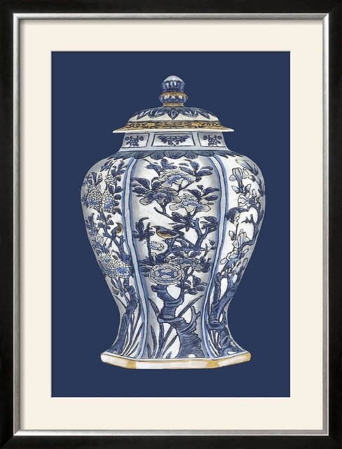 Blue and White Porcelain Vase I Wall Art by Vision Studio