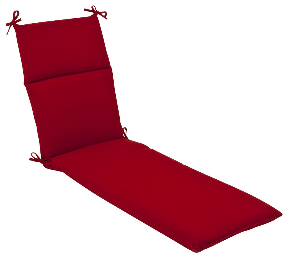 Pillow Perfect Outdoor Red Chaise Lounge Cushion
