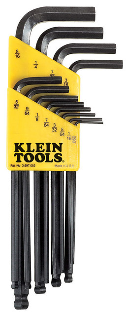 Ball End Hex Key Set .050-1//4 Long Arm Style 11 Piece