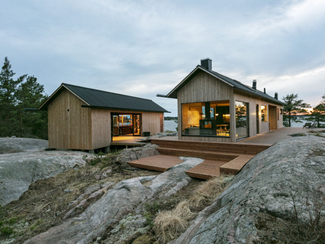 Maison en bois moderne costero-terraza-y-balcon