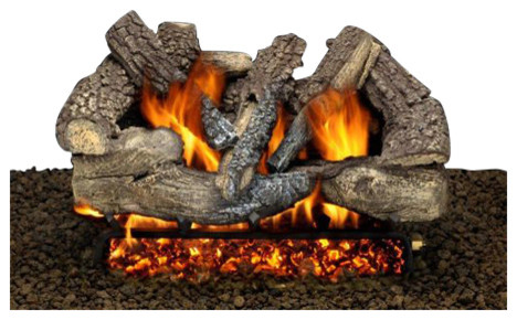 24 Seville Charred Logs Double Manual Safety Pilot Burner Tube