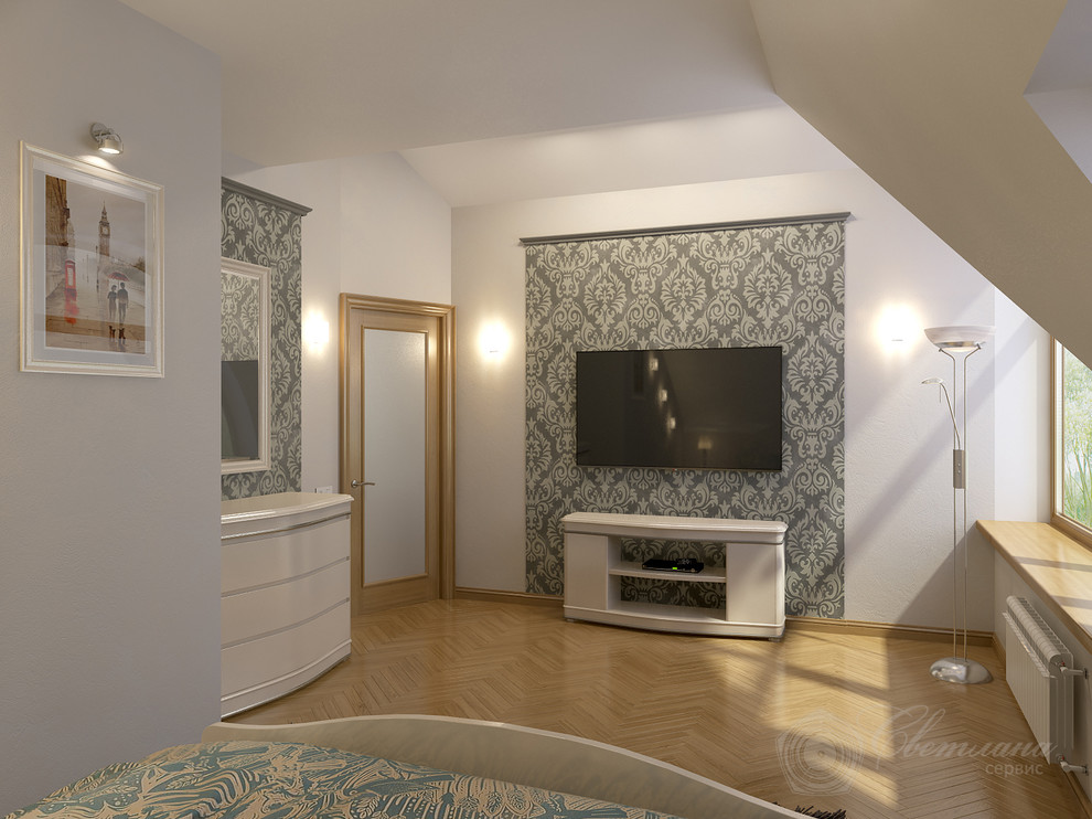 Спальня в мансарде