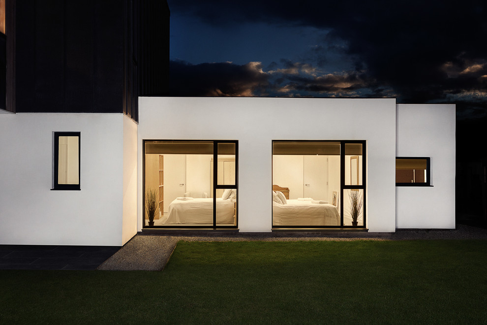 This is an example of a contemporary one-storey exterior in Hampshire.