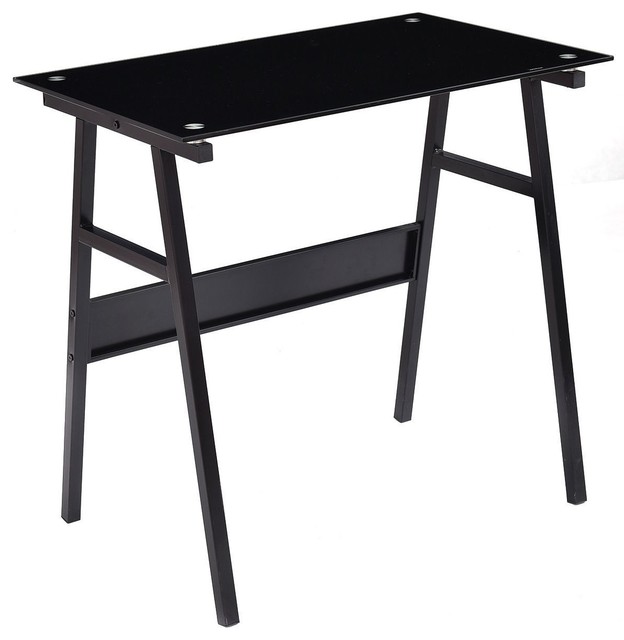 Modern Glass Top Metal Leg Study Computer Desk Contemporary Modern Glass Top Metal Leg Study Computer Desk Contemporary Desks And Hutches By Imtinanz Llc