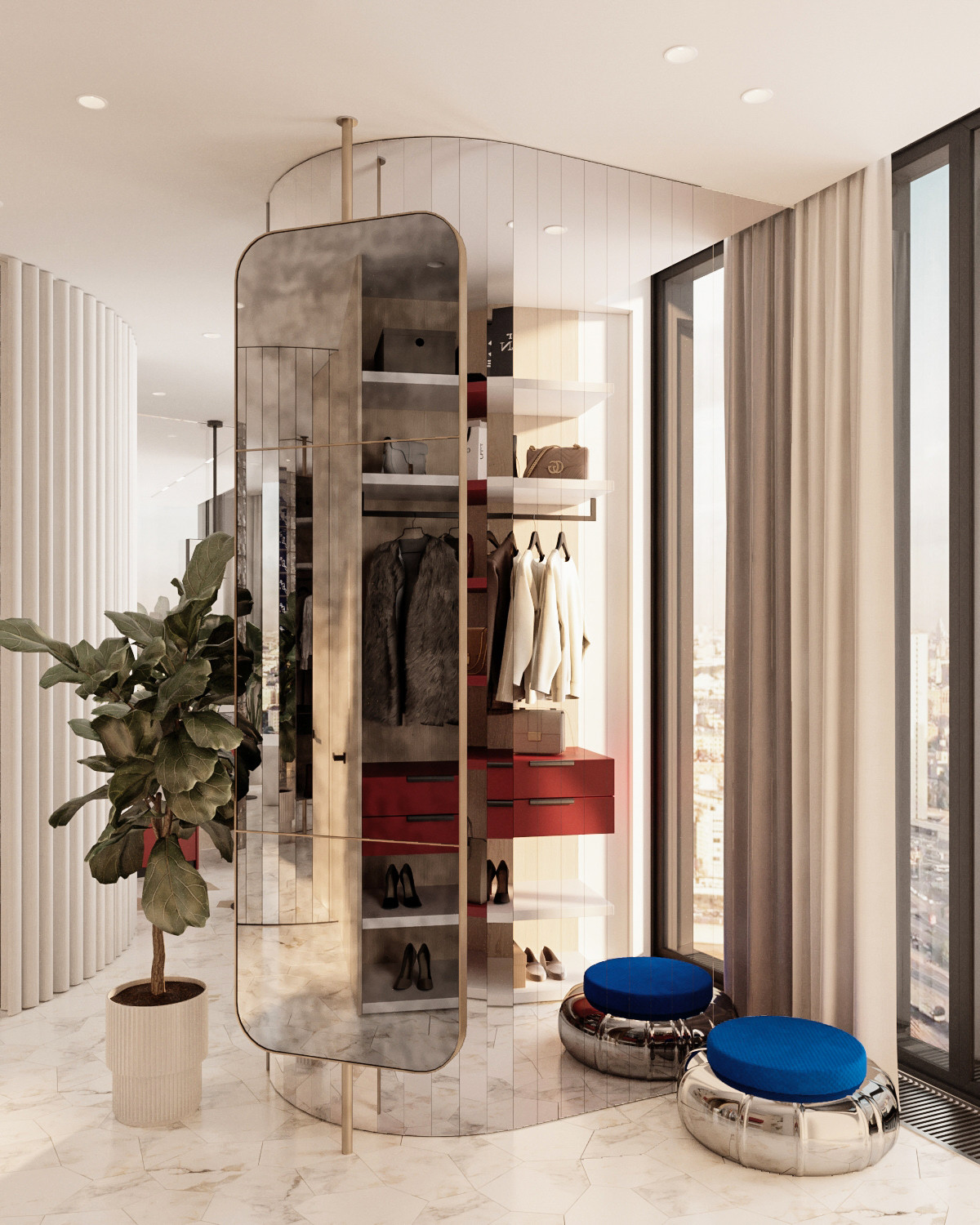 Квартира в стиле фотостудии без единой стены