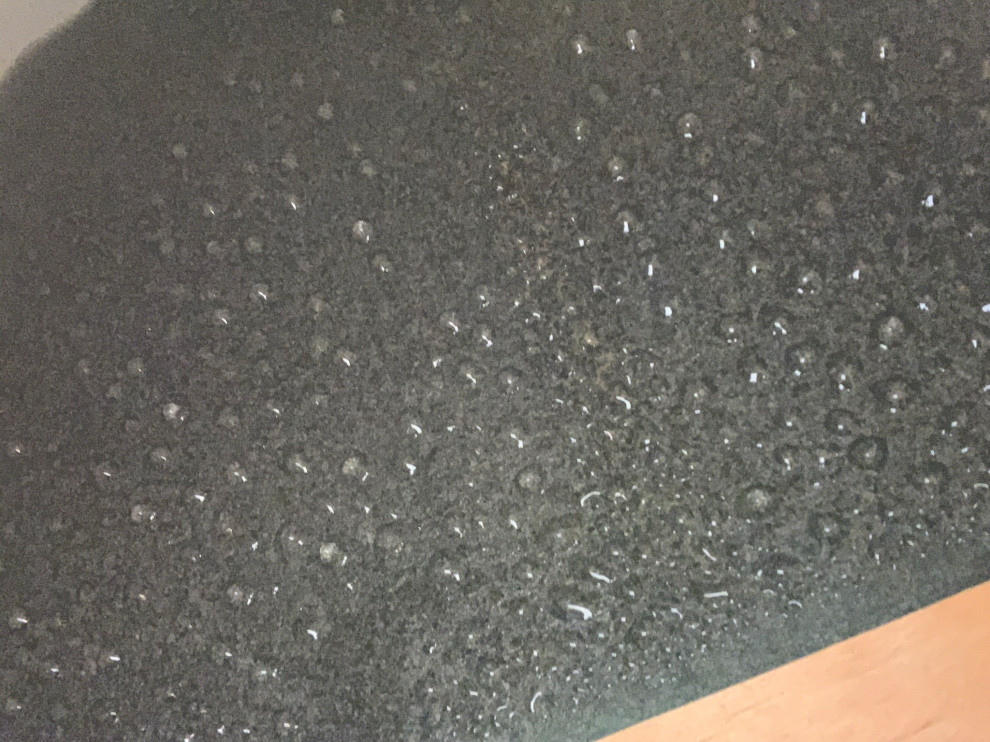 Underside of quartz countertop