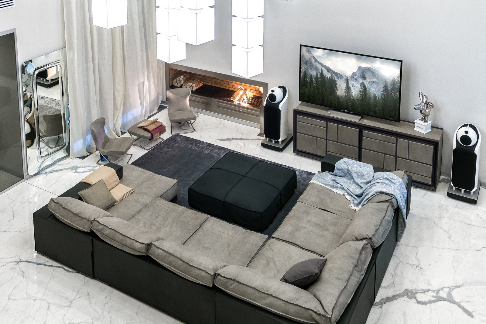 Просторный загородный дом в современном стиле