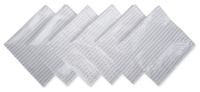 DII Silver Stripe Napkin, Set of 6