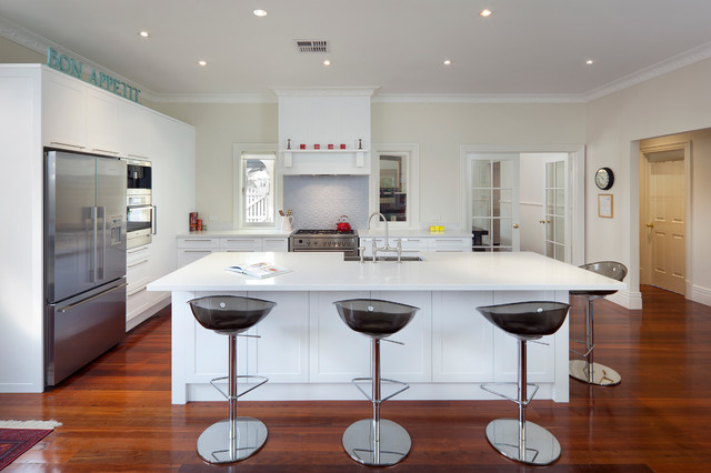 Green transitional-kitchen
